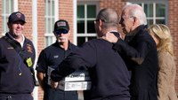 Photos: President Biden surprises Mass. FFs with Thanksgiving pies