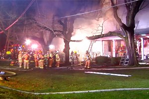 Marvin Gruber, 59, and Zachary Paris, 36, members of the Community Fire Company in New Tripoli, were killed Wednesday evening fighting a house fire on Clamtown Road in West Penn Township, Schuylkill County.