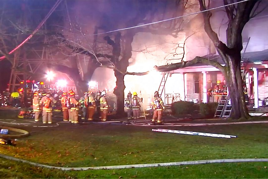Marvin Gruber, 59, and Zachary Paris, 36, members of the Community Fire Company in New Tripoli, were killed Wednesday evening fighting a house fire on Clamtown Road in West Penn Township, Schuylkill County.