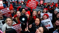 Over 7,000 nurses go on strike at 2 big New York City hospitals
