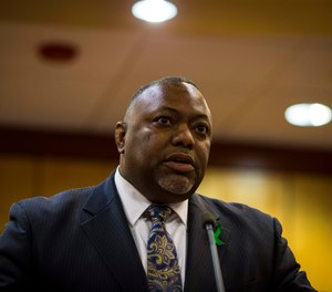 Newport News Superintendent of Schools George Parker makes remarks on the safety parameters currently in place at the city's schools.