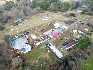 Devastation is seen in the aftermath of severe weather Thursday in Moundville, Ala.