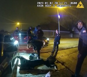 The image from video released on Jan. 27, 2023, by the City of Memphis, shows Tyre Nichols being treated by paramedics after a brutal attack by five Memphis police officers on Jan. 7, 2023, in Memphis, Tenn.