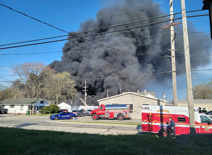 Hundreds of people living near the fires were told to evacuate.