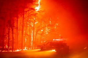The Jimmy's Waterhole Fire has torn through 3,800 acres in New Jersey's pine barrens, rained down embers and created 200-foot high flames.