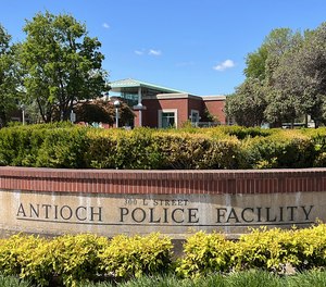 An exterior view of Antioch police headquarters is seen in Antioch, Calif.
