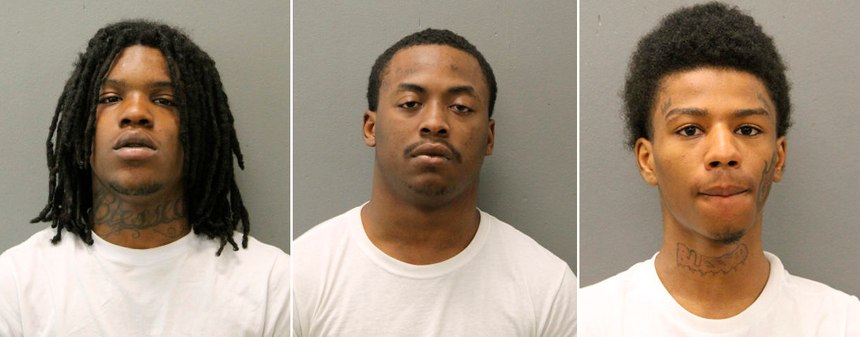 This combo of photos provided by the Chicago Police Department shows from left, Trevell Breeland, Joseph Brooks, and Jakwon Buchanan. Four teenagers have been charged in the fatal shooting of a Chicago police officer who was slain last weekend as she was heading home from work, authorities said Wednesday, May 10, 2023. Nineteen-year-olds Joseph Brooks and Trevell Breeland, Jakwon Buchanan, 18, and a 16-year-old boy face charges of first-degree murder and armed robbery in Saturday's killing of Officer Aréanah Preston, 24.