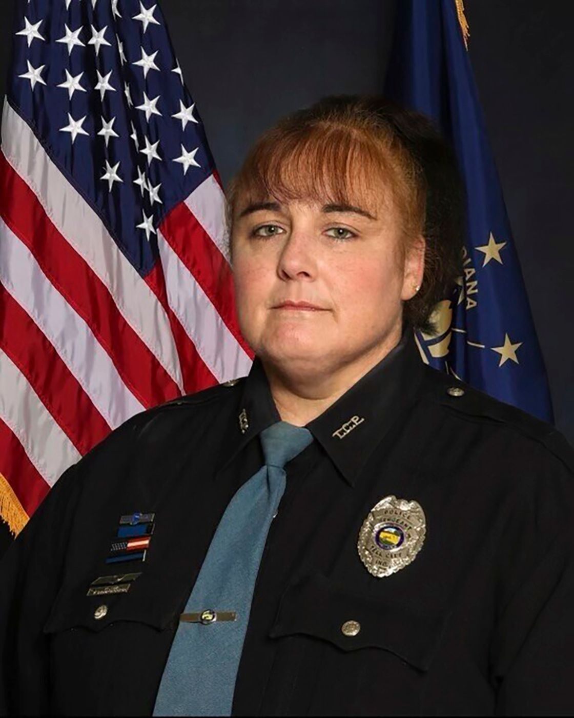 This June 2023, photo provided by the Tell City, Indiana police department shows Sgt. Heather Glenn, who died July 3, 2023, during a confrontation at a southern Indiana hospital.