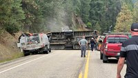 11 campers hurt in Idaho bus rollover