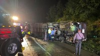 3 dead after charter bus overturns in Pa. interstate crash