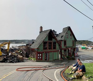 The fire destroyed an art gallery with several paintings by Jamie Wyeth and an illustration by his grandfather, N.C. Wyeth.