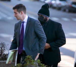 Blake Ballin, the attorney representing Desmond Mills Jr., walks into the Odell Horton Federal Building in Downtown Memphis, Tenn., on Thursday, Nov.2, 2023.