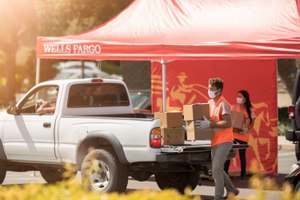 Wells Fargo's Drive-Up Food Bank program will help families facing food insecurity during the COVID-19 pandemic. Image: Business Wire