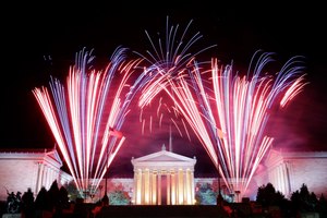 Fireworks explode over the Philadelphia Museum of Art during an Independence Day celebration in 2013.