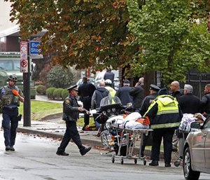 Eleven people were killed and six people, including four officers, were injured in a shooting at the Tree of Life Synagogue. (Photo/AP)