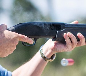 In this photo taken April 7, 2016, Jonathan Mossberg, whose iGun Technology Corp. is working to develop a