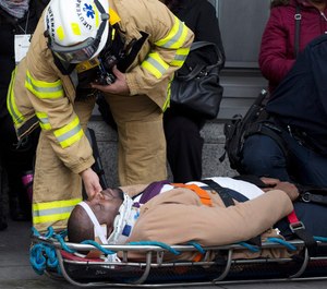 FEMA reports that data submitted to the National Fire Incident Reporting System (2017) shows only 4% of runs made by fire departments involve fire, whereas 64% of all fire department runs were categorized as EMS and rescue. (AP Photo/Mark Lennihan)