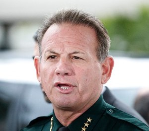 Broward County Sheriff Scott Israel speaks during a news conference at Fort Lauderdale–Hollywood International Airport, Friday, Jan. 6, 2017, in Fort Lauderdale, Fla.