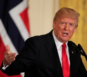 President Donald Trump speaks during a joint news conference, Wednesday, Jan. 10, 2018.