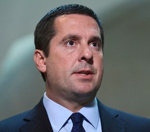 This Oct. 24, 2017, file photo shows House Intelligence Committee Chairman Rep. Devin Nunes, R-Calif., speaking on Capitol Hill in Washington. (AP Photo/Susan Walsh, File)