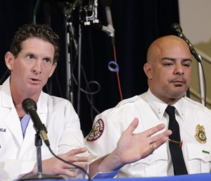 Lt. Laz Ojeda participated in a press conference regarding Marjory Stoneman Douglas High School shooting survivor Maddy Wilford. (Photo/AP)