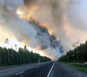 The Alaska Division of Forestry provided this image of a smoke plume from the McKinley Fire.
