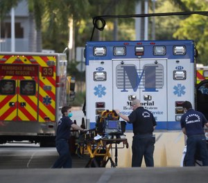 A COVID-19 curriculum and lesson plan for EMS professionals has been published for free use. The curriculum was developed by Daniel R. Gerard, MS, RN, NRP. (AP Photo/Wilfredo Lee)