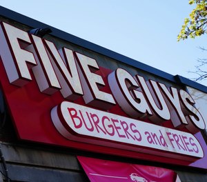 A view of a Five Guys Burgers and Fries in Queens, New York City. (Photo/John Nacion/STAR MAX/IPx)