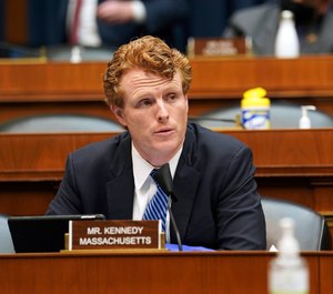 U.S. Rep. Joe Kennedy is vying for the seat occupied by Sen. Ed Markey, and polls currently reflect a tight race. (Greg Nash/Pool via AP)