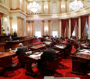 Two California senators have introduced a proposal to put an estimated $250 million toward creating a 90-day stockpile of PPE in preparation for the next pandemic. (AP Photo/Rich Pedroncelli)