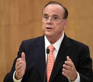 In this Oct. 19, 2011 file photo, former State Treasurer Bill Lockyer testifies before a joint committee legislative hearing at the Capitol in Sacramento, Calif.