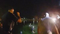 Video: Officers dive into pond to save suspect who nearly drowned while fleeing