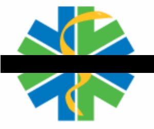 This black bar through our “star of life” mirrors the “mourning bands” our paramedics wear on their badges when one of our own passes on (Courtesy Ada County Paramedics).

