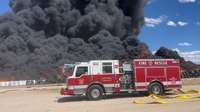Video: N.M. firefighters battle massive plastics storage site fire
