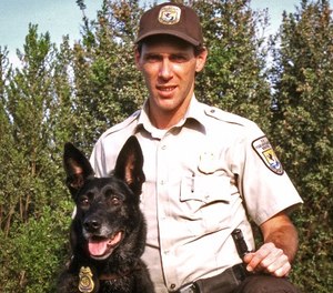 “I've never gotten into a physical altercation with a suspect since I had a K-9,” said Anthony Merrill of his dog Brenda. “They not only kept me safe, but they reduce the likelihood of more critical injury to dangerous suspects also." (Photo/USFWS)