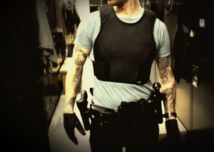 The MILITAUR cooling vest adds a ventilated layer to keep you more comfortable under body armor.