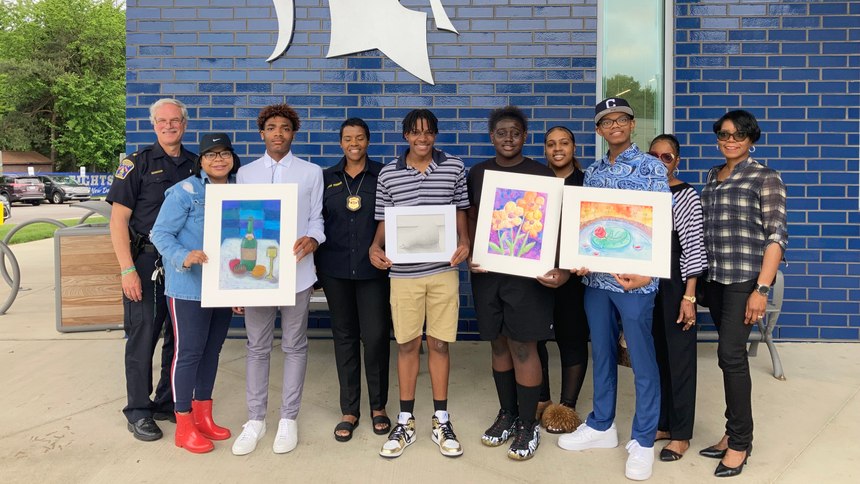 Art competition winners.