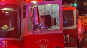 Frozen bottles of water, bricks, rocks, metal objects and paint wreaked havoc on Atlanta’s vehicles and were an extreme hazard to the department personnel.