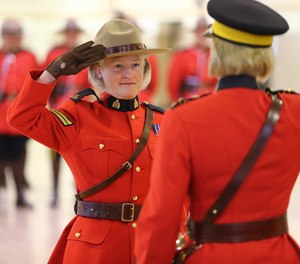 Author Jane Hall pictured her at her daughter's graduation from the Royal Canadian Mounted Police Training Academy.