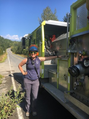 Jaclyn is back on the job at HVFD and loving every minute.