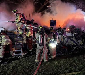 Firefighters arrived to find the house fully engulfed in flames, causing it to collapse.