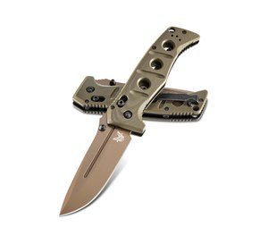 The Benchmade 275 Adamas is one of the company's larger folders with an Axis Lock. It has a meaty blade and plenty of jimping. This knife is purpose-built for those who serve in uniform.