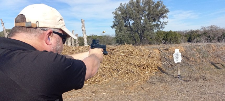 The terrific ergonomics of the Beretta APX A1 make for a very flat shooting duty handgun.