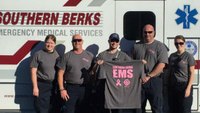 EMS responders sell t-shirts to support breast cancer awareness