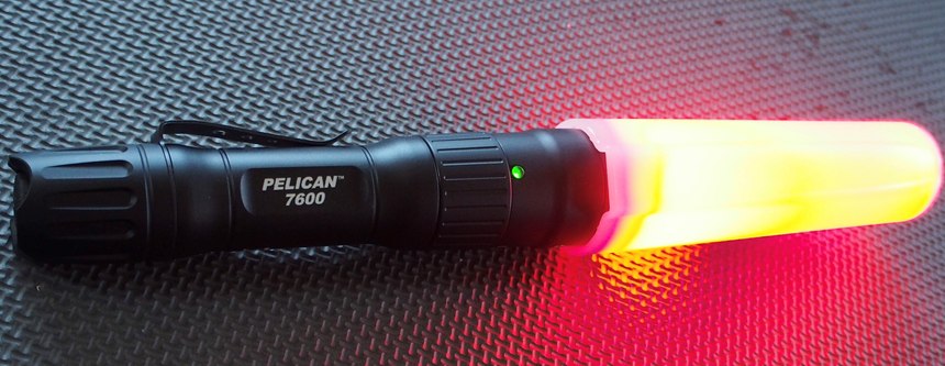 Pelican's 7600 combo comes with a sheath and a wand.