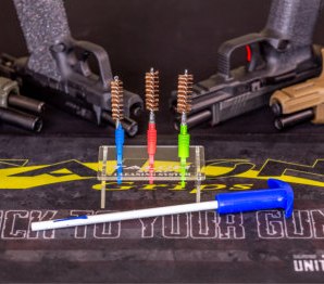 The TALON Snap Cleaning System uses a glass-reinforced nylon pistol cleaning rod.