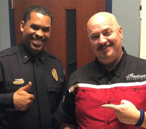 Left to right: Booker Hodges pictured with the provider his agency contracts with to provide mental health checkups. (Photo/Booker Hodges)