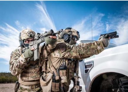 BORTAC Team members practice immediate action drill training.
