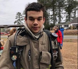 Brock Currens was in the Four Oaks Volunteer Firefighter Fire Program in Johnston County, N.C.