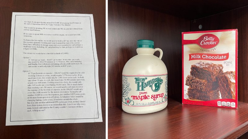 As I step away from Highlands County, I’ll leave behind the brownie mix box that one of the volunteer chiefs presented me when I arrived here. The mix related to support for a new fire assessment in the county, where the commissioners were struggling to approve an increase. The brownie recipe represented the tens of thousands of brownies that would be necessary for the bake sale to support the fire department at the level it needed to be, if they didn’t approve the assessment. And then there was the jar of syrup someone sent me to represent the “sticky wicket” I was getting into.